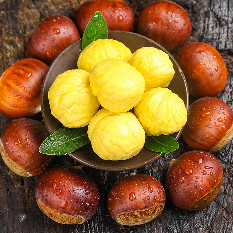 云南板栗新鲜现摘当季油栗蔬菜去刺壳栗子生栗9斤板栗仁批发包邮