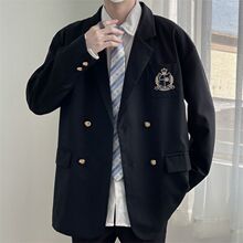 新款学院风西装领带套装男女帅气学生DK制服休闲西服潮流宽松班服