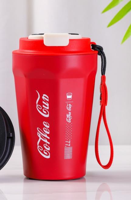 Intelligent Temperature Measuring Coca-Cola Coffee Cup Stainless Steel Double Wall Thermal Cup Mug Office Portable Water