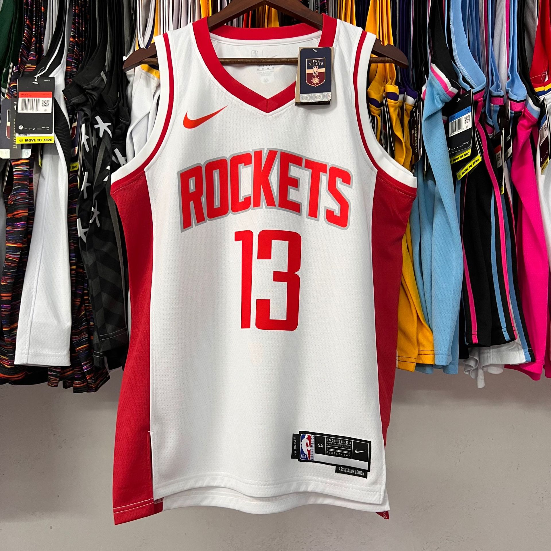 23赛季火箭队主场11号 姚明13号哈登1号麦迪0号维斯布鲁克nba球衣