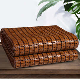 碳化麻将席竹凉席.折叠双人床席竹块单人学生宿舍.