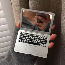 迷你随身镜子 苹果笔记本电脑造型 便携折叠小化妆镜 Mac镜子
