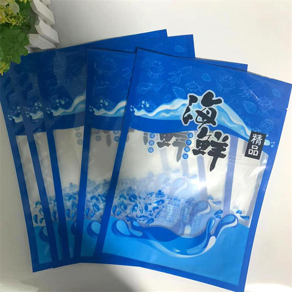 海鲜袋 海产品自封袋现货 干虾鱿鱼礼品袋可冷冻 海鲜包装袋