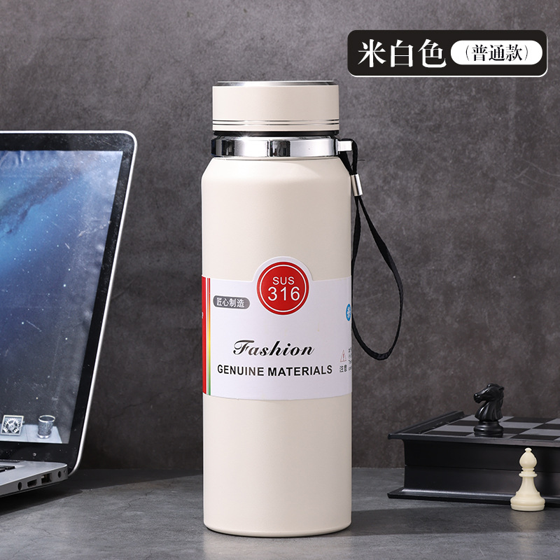 Wholesale Outdoor Large Capacity Sports Kettle Smart 316 Stainless Steel Thermos Cup Men's Business Office Gift Cup