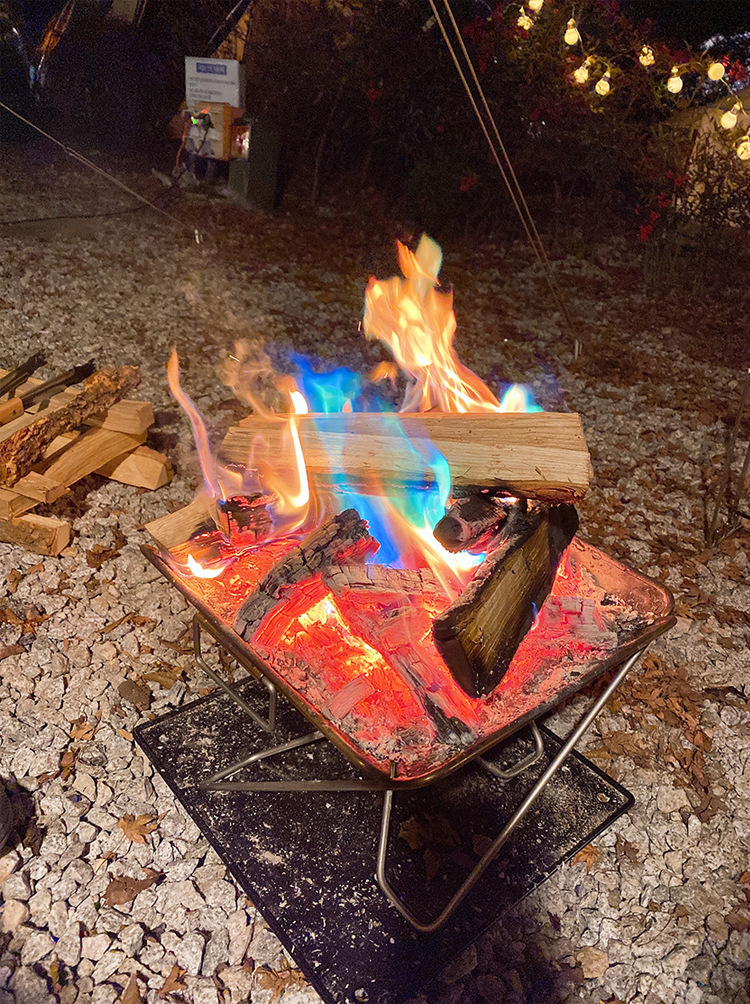 户外野营彩色火焰粉篝火七彩火花聚会火堆变色粉露营取暖炉染色剂