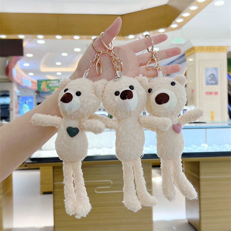网红可爱萌泰迪熊挂件毛绒玩具公仔小熊包包挂饰钥匙扣娃娃玩偶