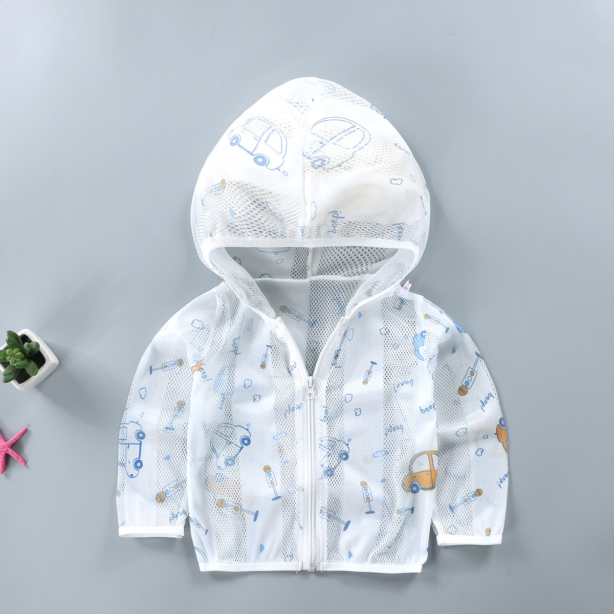Summer New Children's Sun Protection Clothing Baby Sun-Protective Clothing Outdoor Breathable Lightweight Coat Children's Clothing Wind Shield Trendy Wholesale