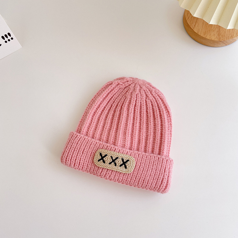 2022 Autumn and Winter New Children's Woolen Cap Earflaps Warm Windproof Knitted Hat Boys and Girls Thickened Baby Hat