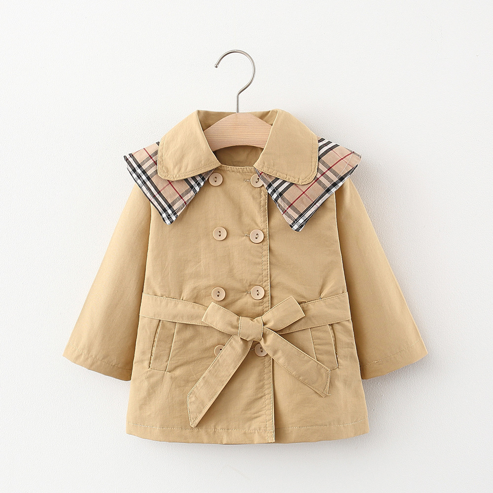 小童童装批发z3g120 秋季新款格子披肩风衣 2021儿童童外套