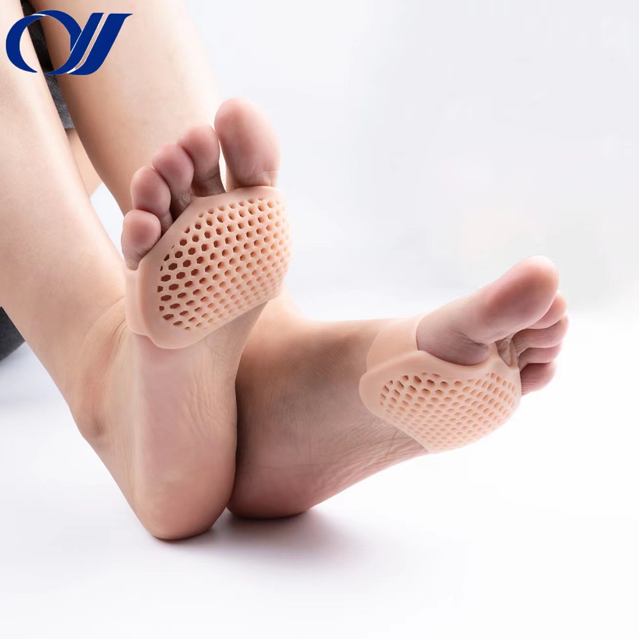 蜂窝套式前掌垫硅胶前脚半码垫高跟鞋蜂窝前掌垫透气防痛护脚垫
