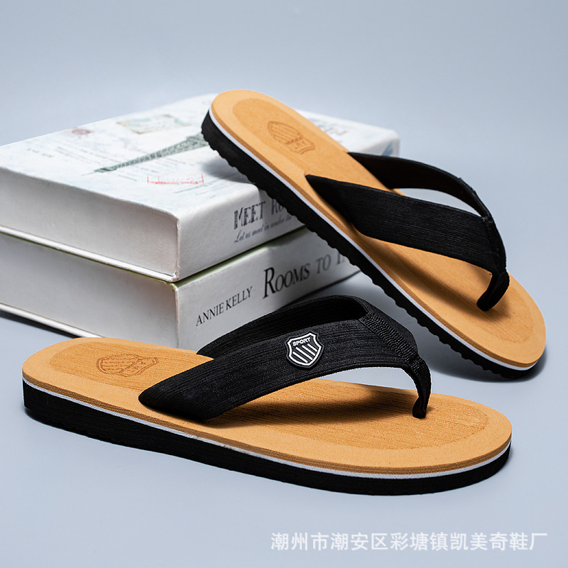 Summer New Cross-Border Ins Xiaobei Same Style Flip-Flops Men's Casual Fashion Trends Beach Flip-Flops Slippers
