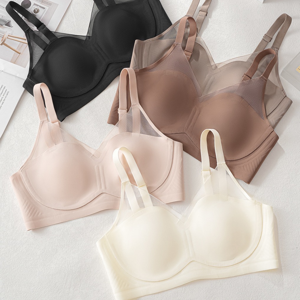 yc142新款无痕内衣显小胸罩舒适轻薄透气无钢圈薄款防下垂文胸罩