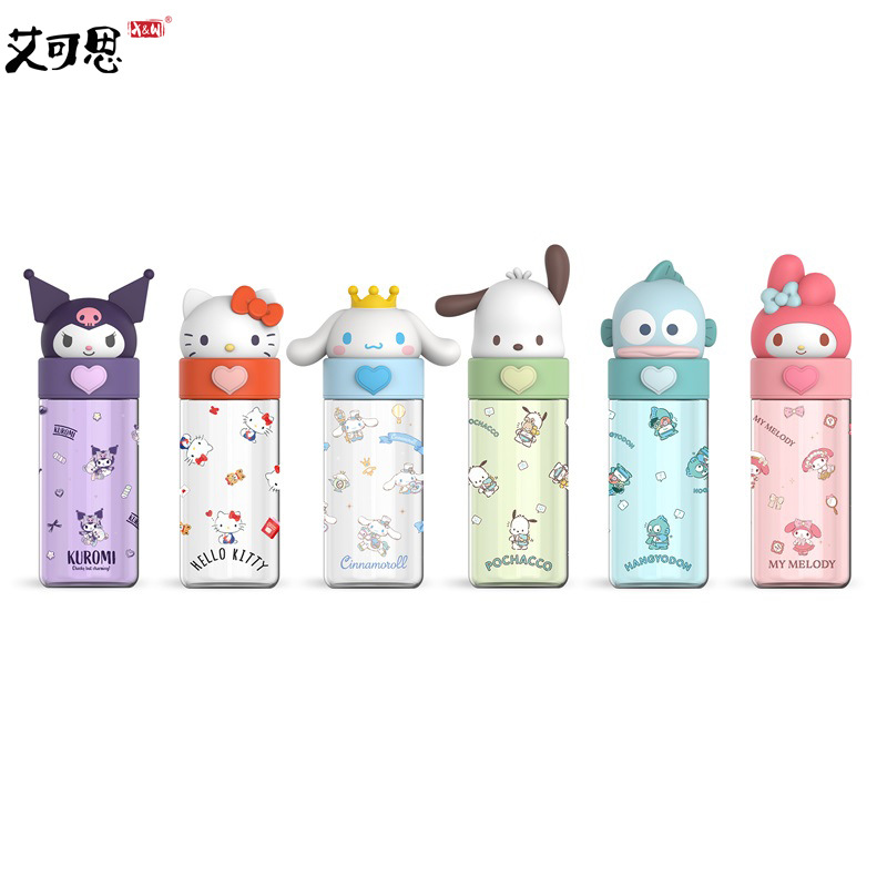 Aikesi Factory Genuine IP Cartoon Sanrio Series Doll Sports Bottle 500ml Portable Direct Drink Plastic Cup