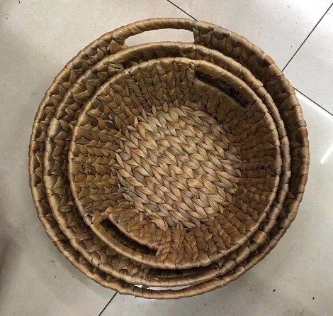 Water Hyacinth Woven Storage Basket