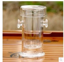 泡红茶专用茶具过滤耐热玻璃泡茶壶喝红茶杯透明家用双耳杯冲茶器