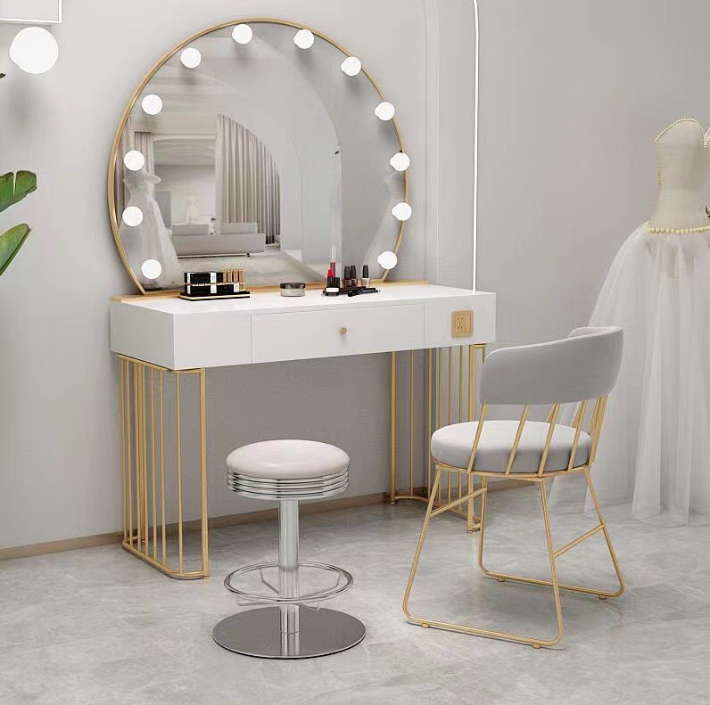 现代简约婚纱影楼专业化妆台带灯化妆师专用梳妆台美容院工作室