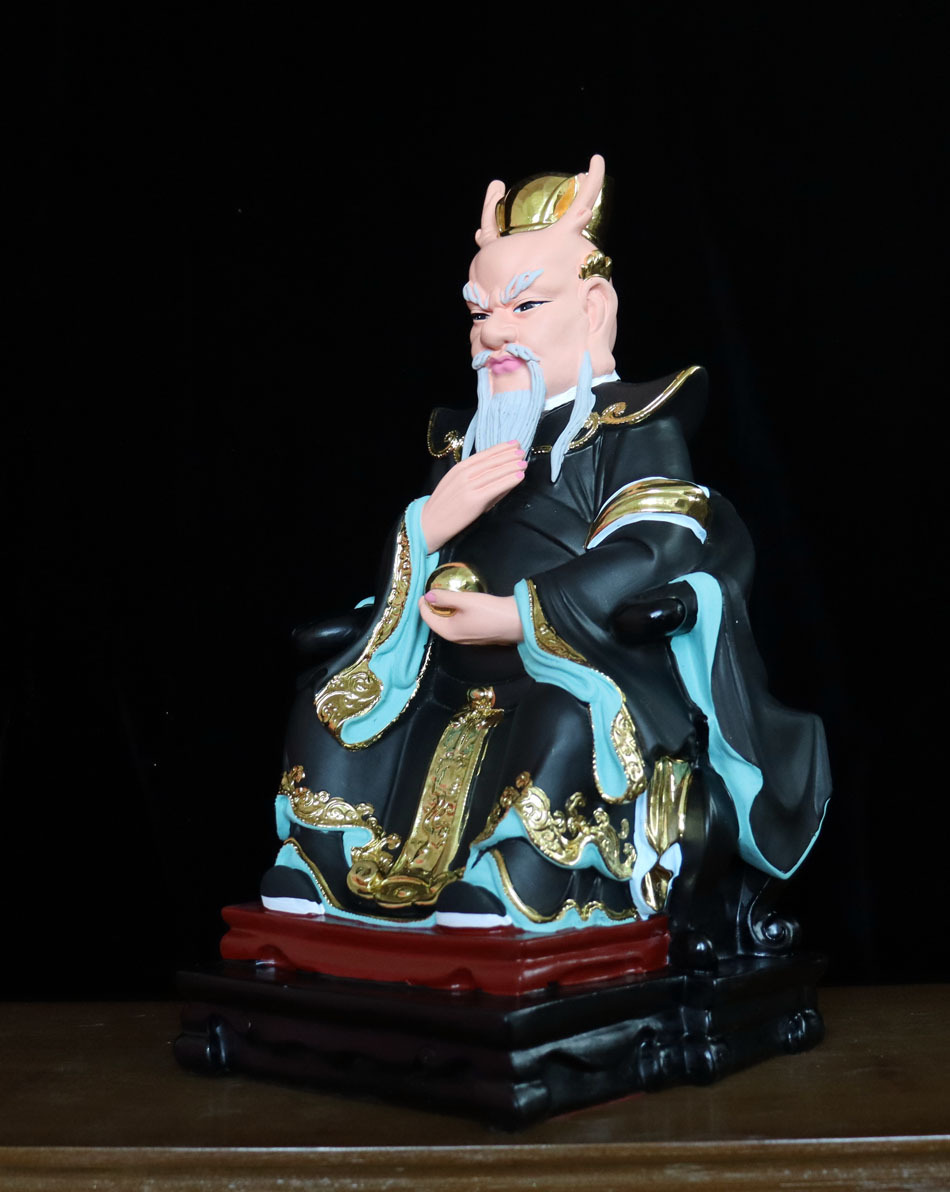 龙王爷神像四海龙王东海龙王黑龙王黄白青色树脂居家用供奉摆件