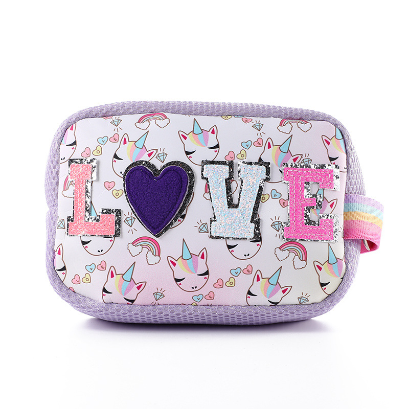 Factory Direct Supply Fashionable Cosmetic Bag Japanese Clutch Zipper Cosmetic Bag Girly Sweet Makeup Storage Bag