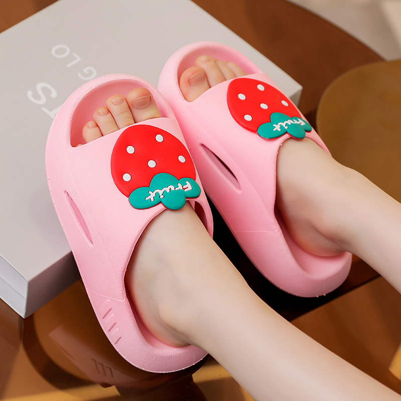 kid shoe Poop Feeling Summer Non-Slip Thickened Cartoon Cute Girls' Baby Kindergarten Boy Little Child Indoor Children's Slippers