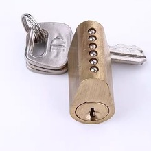 大地防火门锁芯管井锁芯消防门门通道锁芯通开铜芯钥匙