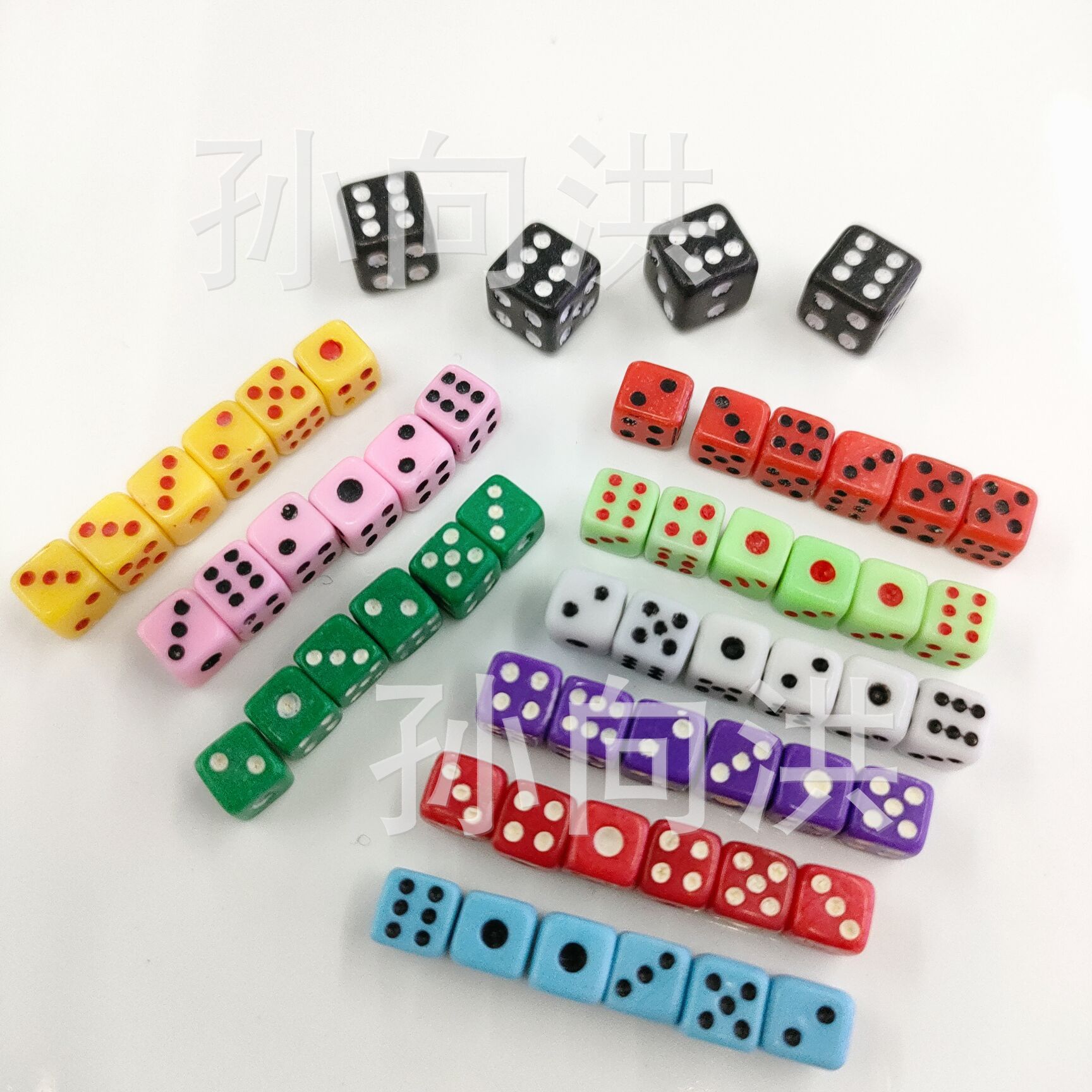 义乌赌鬼5毫米骰 塑料新料迷你色子塑料迷你小骰子现货批发