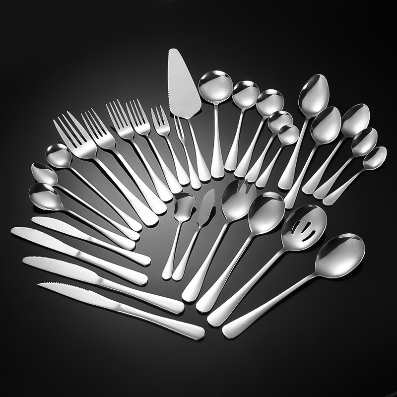 1010 full series western food/steak knife， fork and spoon stainless steel tableware coffee stir spoon cake shovel hotel knife， fork and spoon