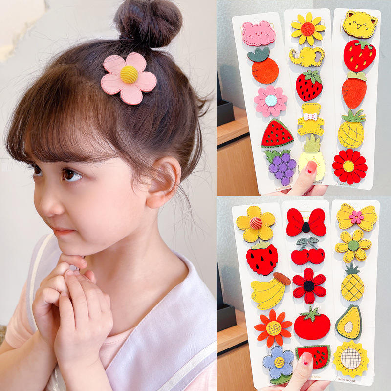 儿童发夹女童发卡宝宝小黄鸭侧边碎发夹子可爱胡萝卜头饰发饰