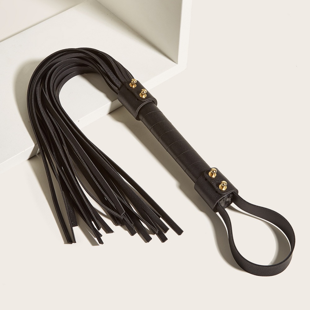 Factory Fashion SM Whip Double-Sided Leather Couple SM Props Supplies Female Sex Whip Sex Product Wholesale