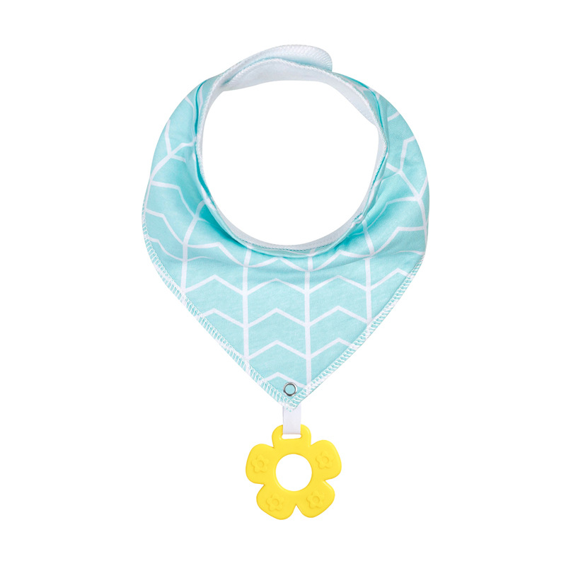 Baby Eating Bib Children Teether Pure Cotton Triangle Scarf Baby Saliva Towel Milk Spilt Prevent Newborn Bite Feeding Bib