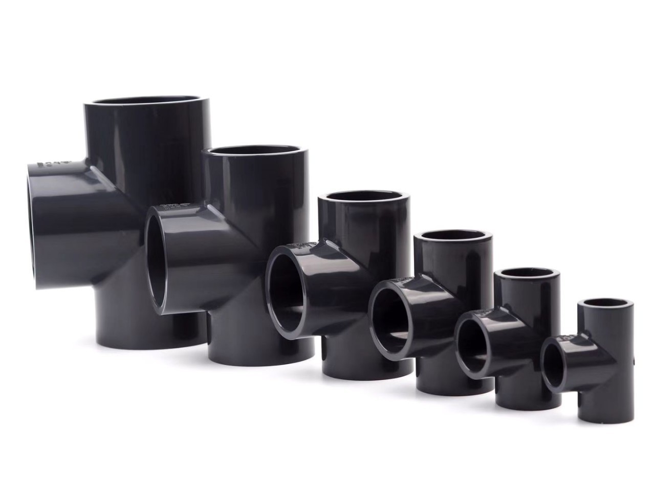 upvc三通弯头化工佑利环琪协羽管直接南亚灰色工业管件pvc-u给水