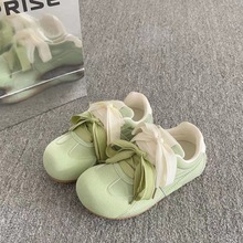 夏季透气薄底运动鞋女2025新款爆款多巴胺复古德训鞋子休闲板鞋女