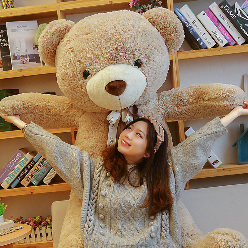 American Large Bear Teddy Plush Toy Bear Doll Big Teddy Bear for Girlfriend Birthday Gift Doll