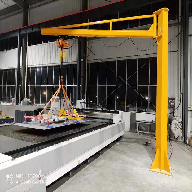 360度旋转2吨旋臂起重机定柱式摇臂吊臂长3.5米电动葫芦悬臂吊