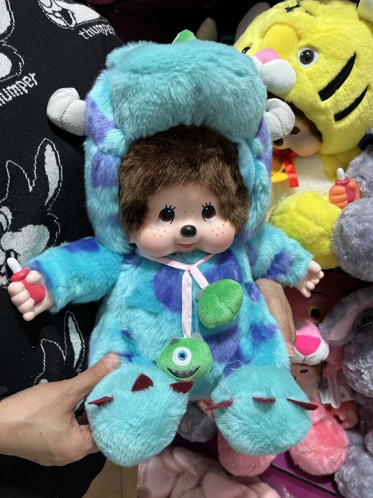 可爱蒙猴奇奇毛绒公仔45公分变身款毛怪女孩节日礼物生日礼物