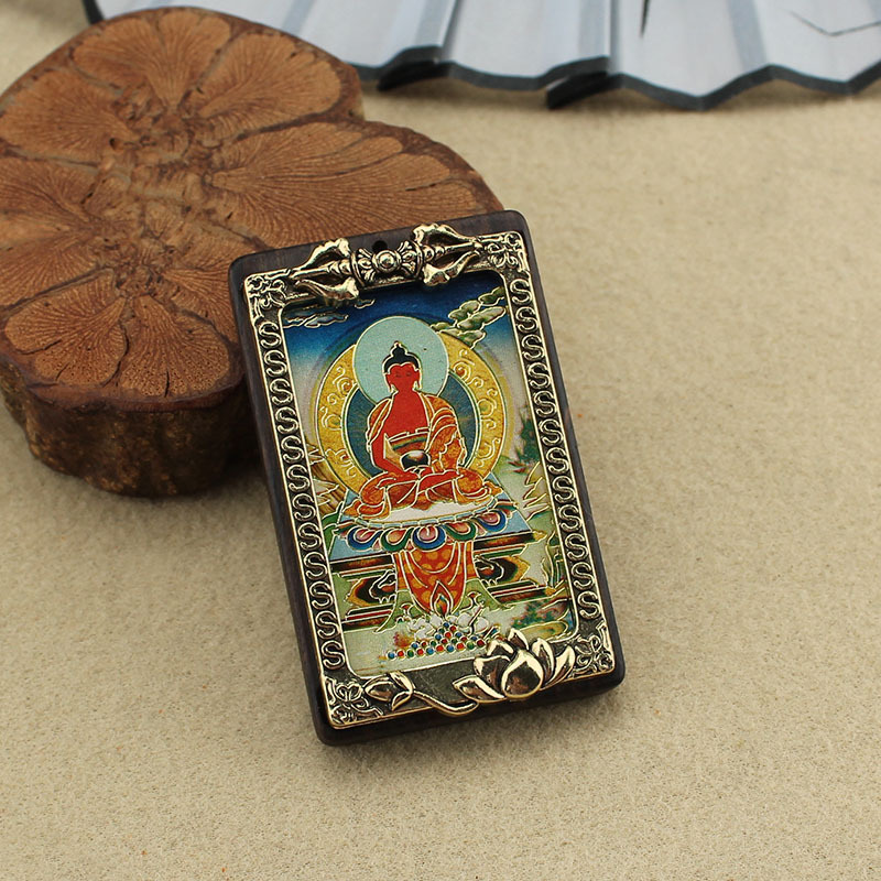 Hand-Made Tibet Thangka Pendant Blackwood Eight Patron Saints Zodiac Zodiac Buddha Brand Pendant Decorative Pendant