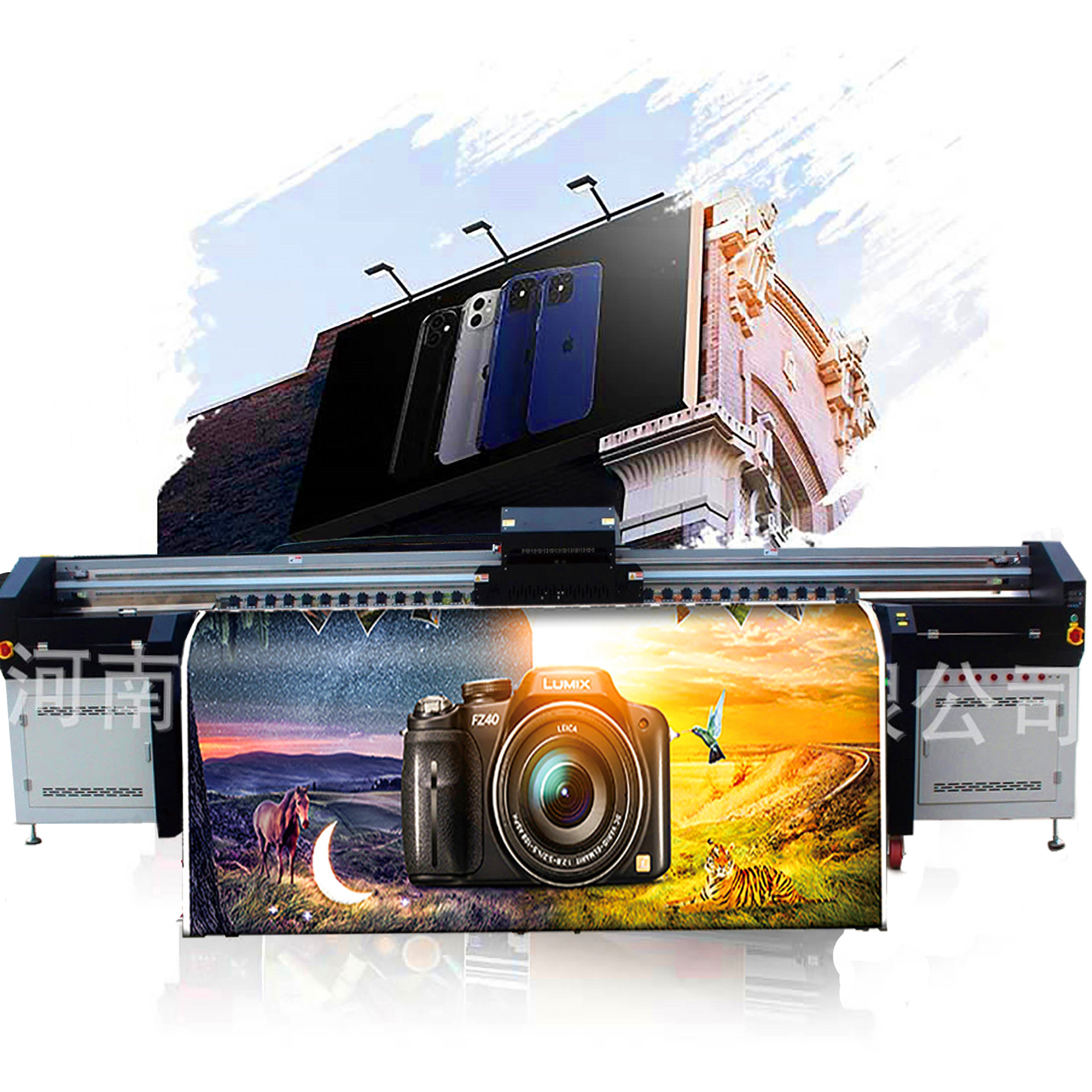 透光软膜天花uv打印机 卡布灯箱高清uv喷绘机 灯膜广告牌g5打印机-阿