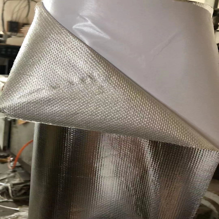 带背胶铝箔布阻燃防火耐高温玻纤铝箔布批发