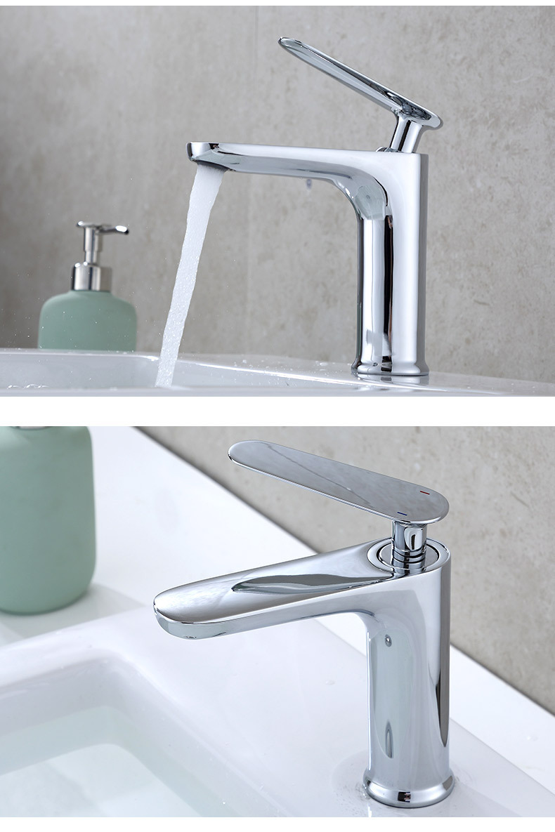 君御卫浴单孔单冷面盆水龙头台面安装脸盆水龙头全铜洗手盆水龙头