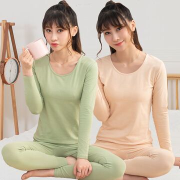 秋衣秋裤女士套装修身薄款保暖内衣线衣线裤毛衫加肥大码-阿里巴巴