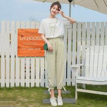 新款夏季韩版休闲运动短袖学生时尚小清新裤子宽松两件套装女