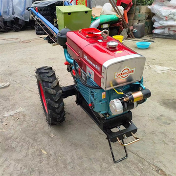农用旋耕犁地机 大棚旋耕除草机 出口15马力电启动手扶拖拉机