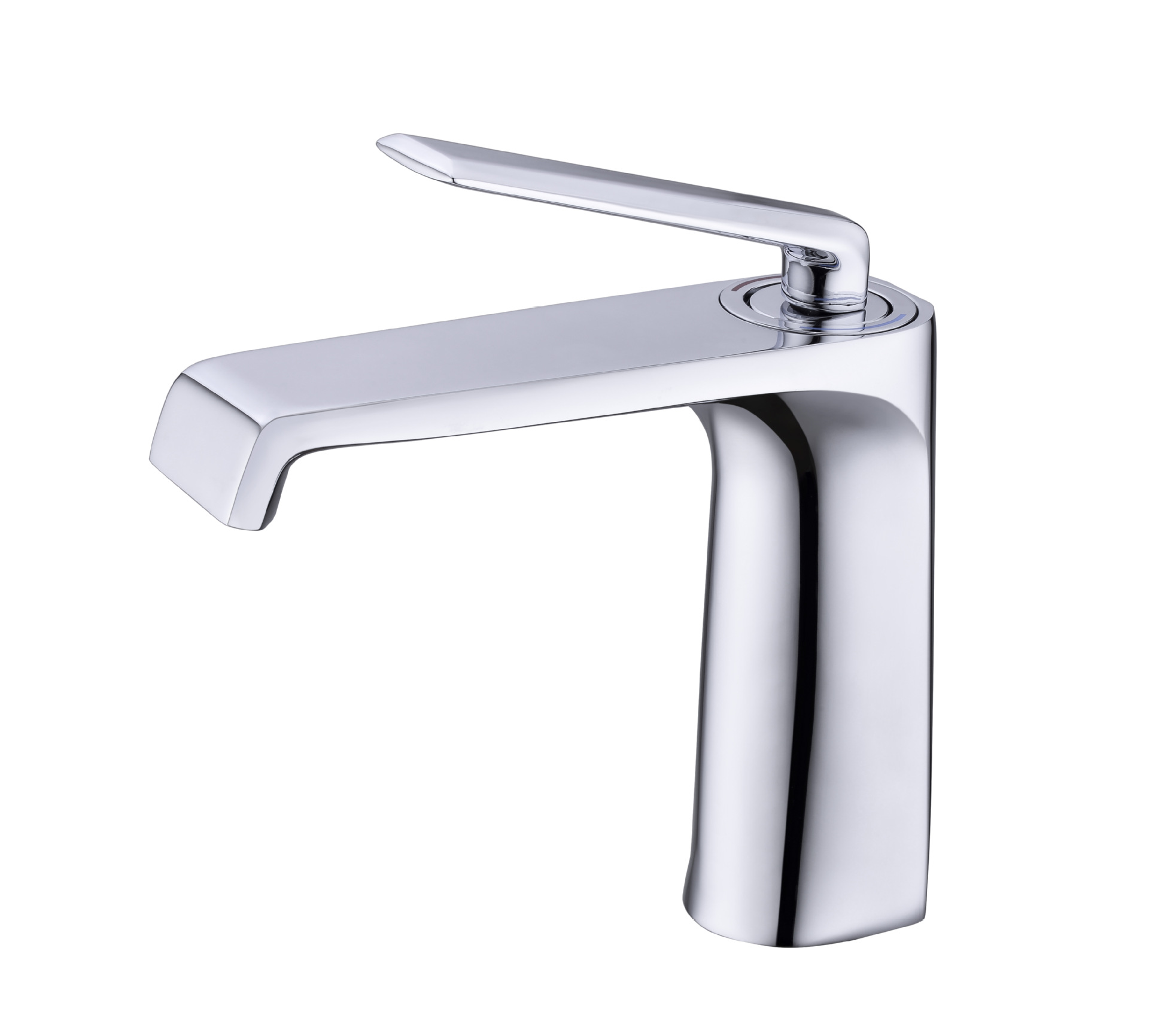 Simple Copper Basin Faucet Bathroom Basin Hot and Cold Faucet Bathroom Cabinet Inter-Platform Basin Single-Hose Water Tap Household