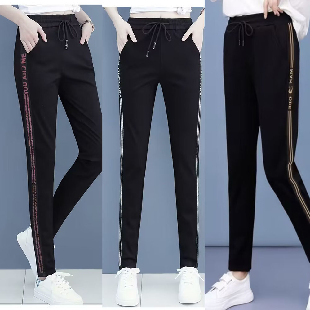 Sports Pants Female Autumn and Winter High Waist Stretch Casual Pants 2023 New Women's Pants Slim Middle-Aged and Elderly Mom Pants