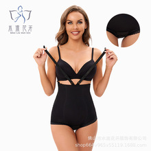 欧美跨境新品加强版美体塑身衣高弹连体提臀收腹裤高腰束身衣