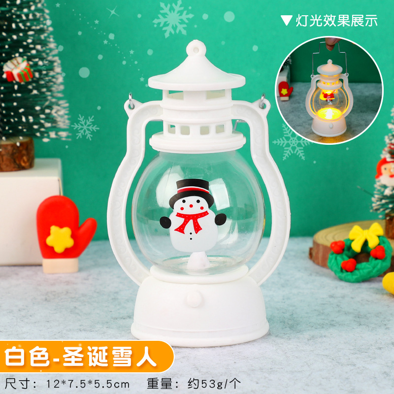 Creative Christmas Night Lights Portable Decorative Lamp Small Oil Lamp Desktop Decoration Children Primary School Student Christmas Gift Prizes