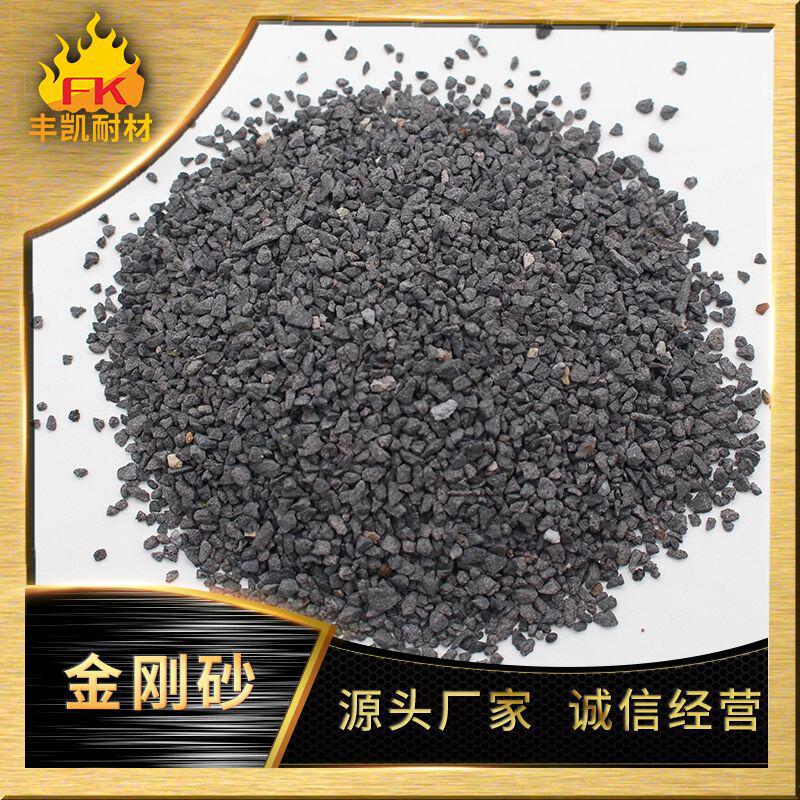 耐磨金刚砂地坪砂 工业喷砂除锈用灰色金刚砂
