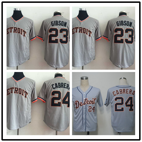 老虎队detroit tigers 棒球衣gibson23号cabrera24号