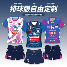 2025新款排球服套装男专业比赛训练学生队服全身数码印制球服
