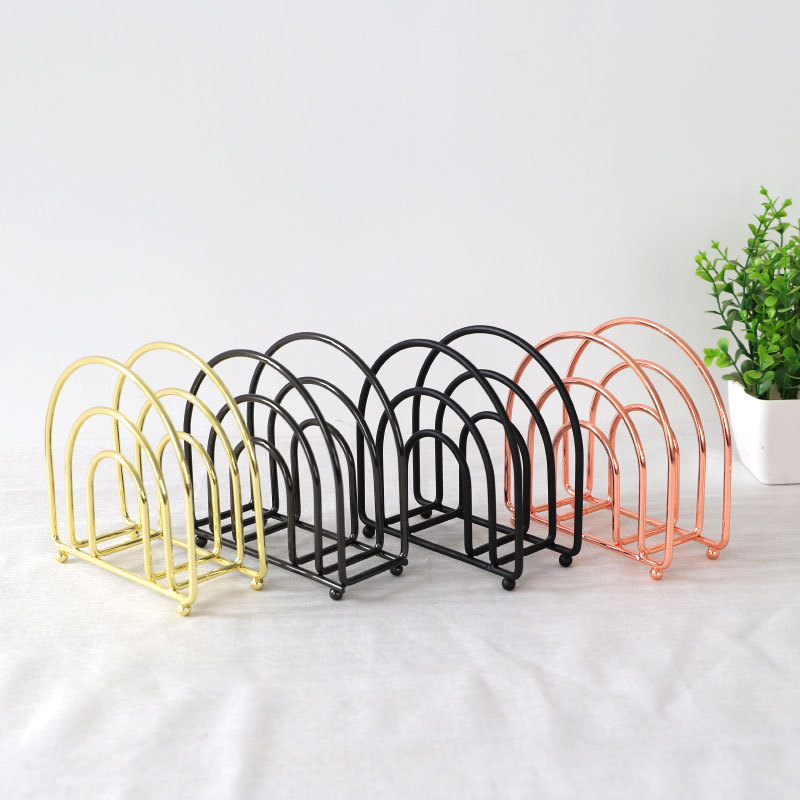 Iron Tissue Holder Metal Vertical Napkin Holder Cafe Hotel Paperboard Clip Table Storage Rack Tissue Holder