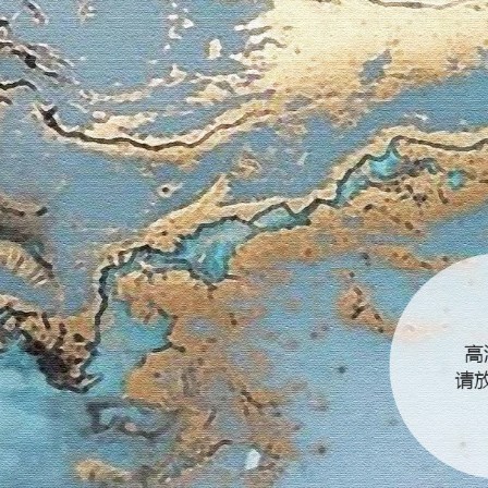 Ai 浮雕壁布复古欧式蓝色大理石纹电视背景墙无缝墙布打印